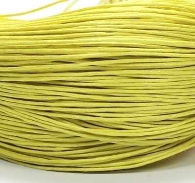 Baumwollband gewachst Wachsband 1mm Gelb