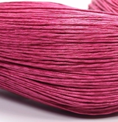 Baumwollband gewachst Wachsband 1mm Pink-Rosa, dunkel