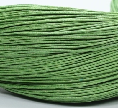 Baumwollband gewachst Wachsband 1mm Gelbgrün