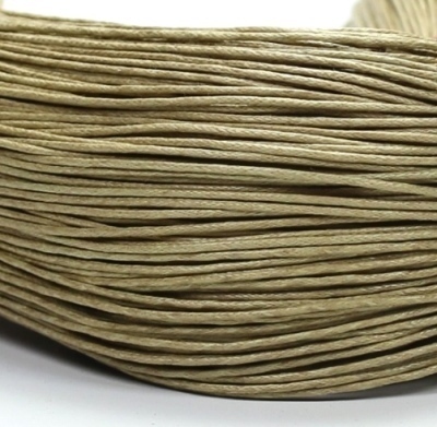 Baumwollband gewachst Wachsband 1mm Beige-Brau (2)