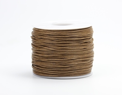75m Rolle Baumwollband gewachst Wachsband 1mm Braun-Kaffeebraun (3)