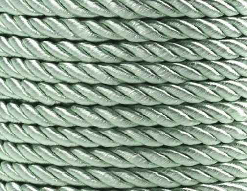 Kordel aus Nylon gedreht Schmuckkordel Zierkordel seidenglänzend 5mm Hellgrün