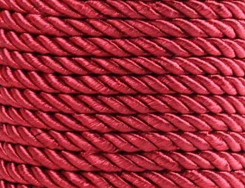 Kordel aus Nylon gedreht Schmuckkordel Zierkordel seidenglänzend 5mm Rot, dunkel 2. Wahl