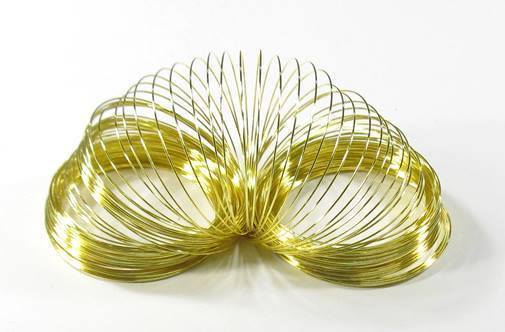 Spiraldraht Windungen Memory Wire für Armbänder Edelstahl 55mm Gold