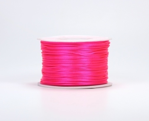 Satinschnur Satinkordel Flechtkordel Makramee Band 1mm Pink-Rosa