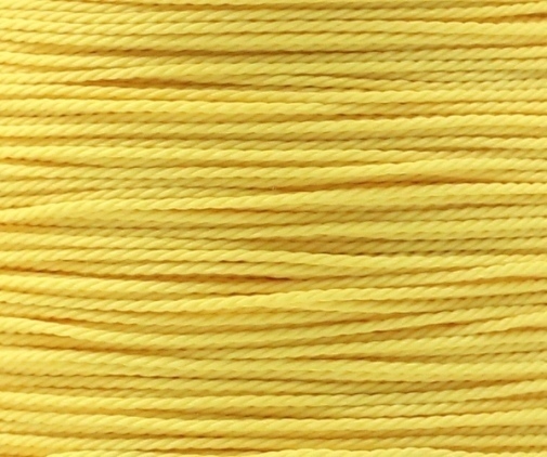 Wachsband Polyester gewachst gedreht Zwirn 1mm gelb