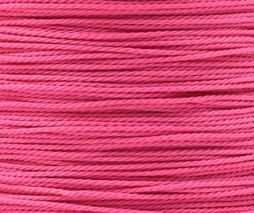 Wachsband Polyester gewachst gedreht Zwirn 1mm pink-rosa