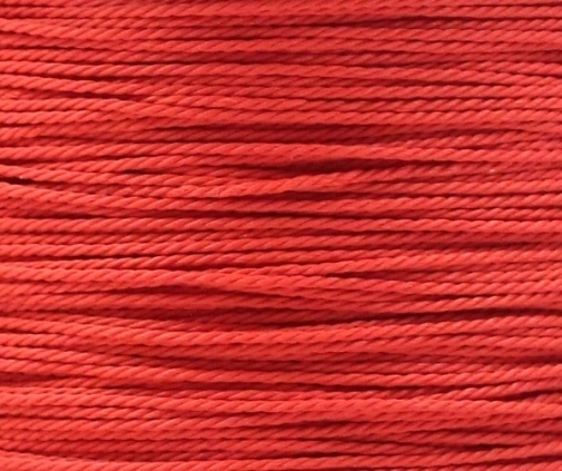 Wachsband Polyester gewachst gedreht Zwirn 1mm rot