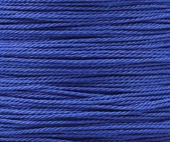 Wachsband Polyester gewachst gedreht Zwirn 1mm blau/royalblau