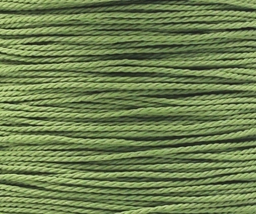 Wachsband Polyester gewachst gedreht Zwirn 1mm gelbgrün/hellgrün