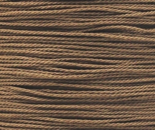 Wachsband Polyester gewachst gedreht Zwirn 1mm braun/kaffeebraun