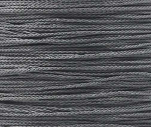 Wachsband Polyester gewachst gedreht Zwirn 1mm grau