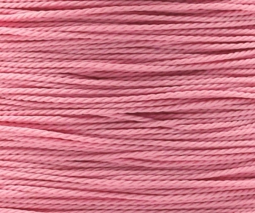 Wachsband Polyester gewachst gedreht Zwirn 1,5mm hellrosa