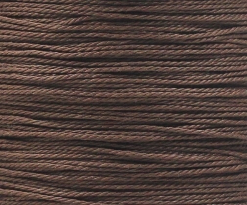 Wachsband Polyester gewachst gedreht Zwirn 1,5mm braun dunkel