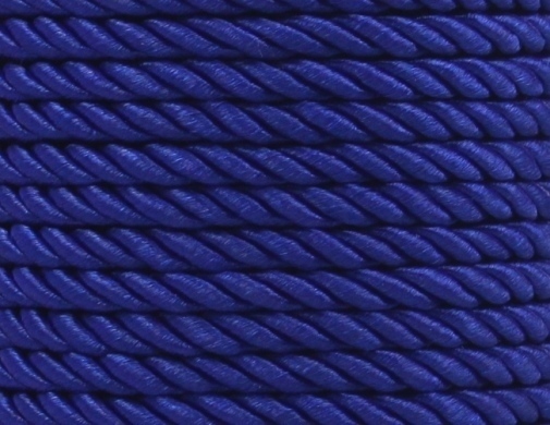 Kordel aus Nylon gedreht Schmuckkordel Zierkordel seidenglänzend 5mm Blau, dunkel