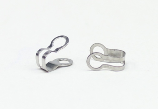 Edelstahl Einhängeösen Schliessen für Kugelketten Verbinder Endkappen 7,5x3,5mm Ø2,3mm