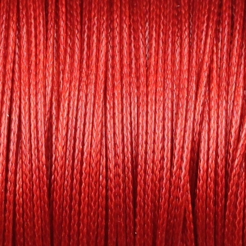 10m Wachsband Polyester gewachst Wachsschnur Rot dunkel 0,5mm