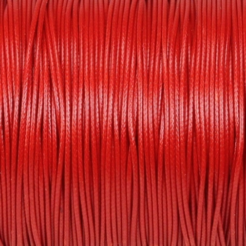 10m Wachsband Polyester gewachst Wachsschnur Rot 1mm