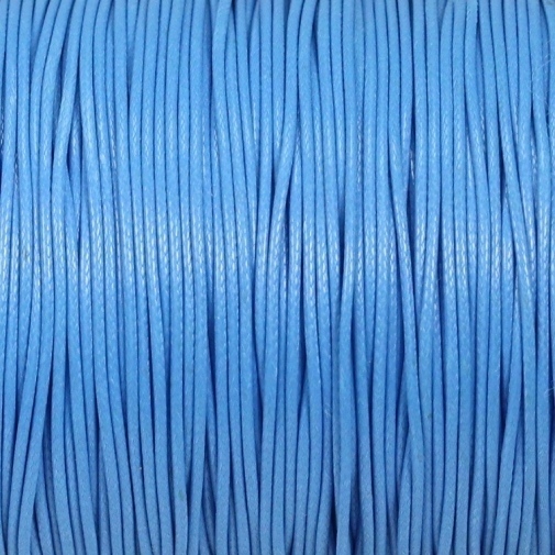 10m Wachsband Polyester gewachst Wachsschnur Blau 1mm