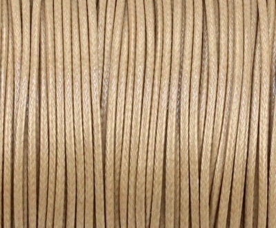 10m Wachsband Polyester gewachst Wachskordel rund 1,5mm Hellbraun