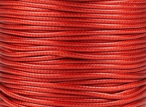 5m Wachsband Polyester gewachst Wachskordel rund 2mm Rot