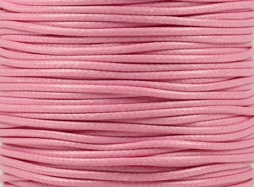 5m Wachsband Polyester gewachst Wachskordel rund 2mm Rosa hell