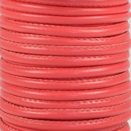 1m Kunstlederband Lederimitat Schmuckband 3mm Rosa-Rot