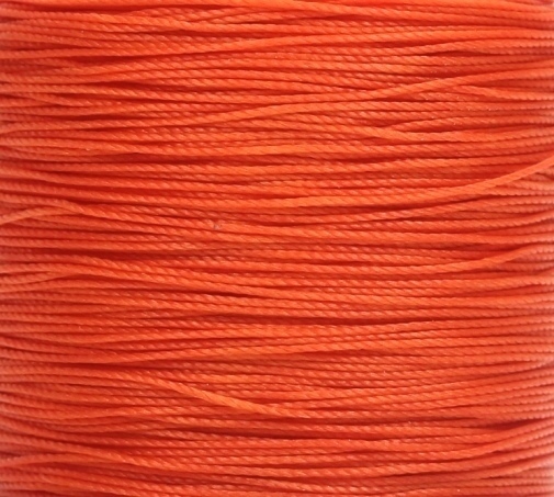 Wachsband Polyester gewachst gedreht Zwirn 0,5mm Orange