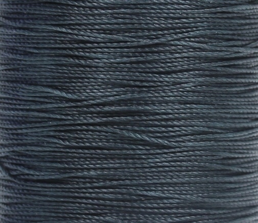 Wachsband Polyester gewachst gedreht Zwirn 0,5mm Anthrazit