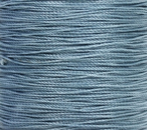 Wachsband Polyester gewachst gedreht Zwirn 0,5mm Grau-Blau