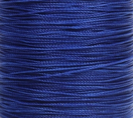 Wachsband Polyester gewachst gedreht Zwirn 0,5mm Blau, dunkel