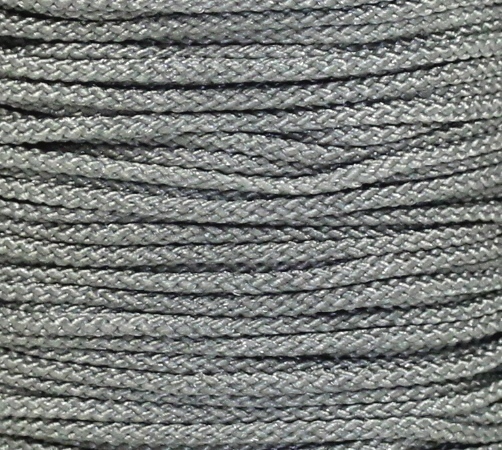 Nylonband geflochten Schnur Faden Makramee Garn Flechtkordel Schmuckband 1,5mm Grau, hell