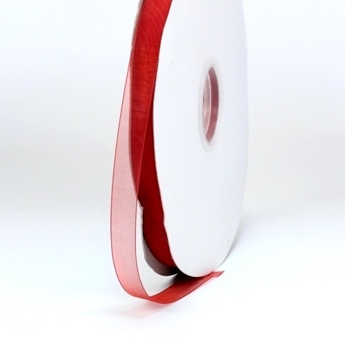 1m Organzaband Schmuckband 13mm breit Rot