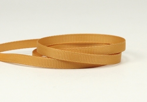 5m Ripsband Schmuckband geripptes Band 6,5mm breit Goldrute
