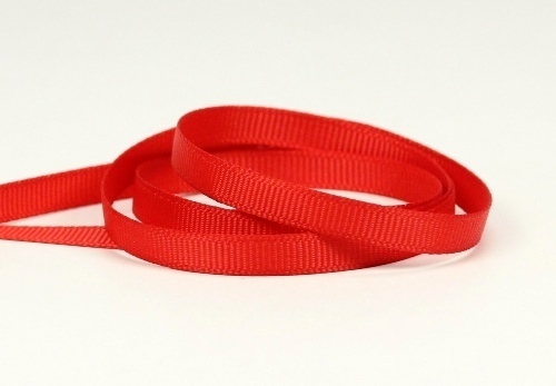 5m Ripsband Schmuckband geripptes Band 6,5mm breit Rot