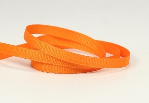 5m Ripsband Schmuckband geripptes Band 6,5mm breit Orange hell