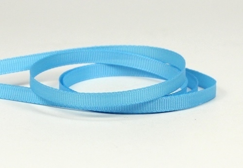 5m Ripsband Schmuckband geripptes Band 6,5mm breit Himmelblau-Blau