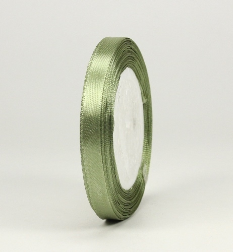 1 Rolle (ca. 22m) Satinband Schmuckband 10mm breit Olivgrün