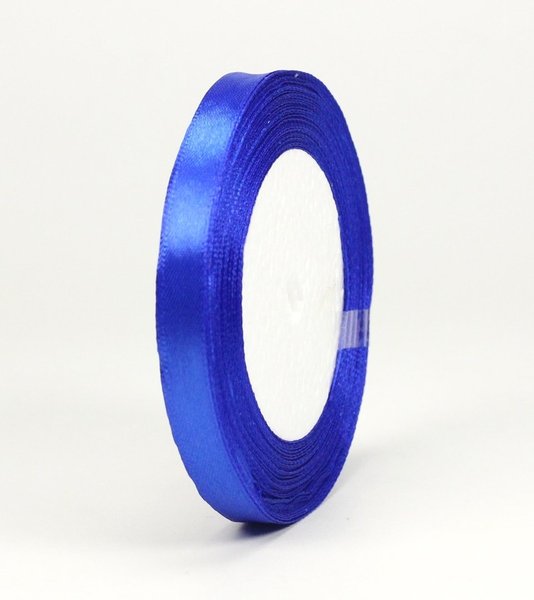 1 Rolle (ca. 22m) Satinband Schmuckband 10mm breit Blau