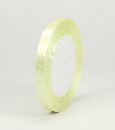 1 Rolle (ca. 22m) Satinband Schmuckband 10mm breit Elfenbein-Gelb