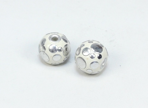1 Stk. Indonesische Perle Kashmiri Perle Weiß-Creme verziert Rund 18,5-19,5x16,5-17,5mm