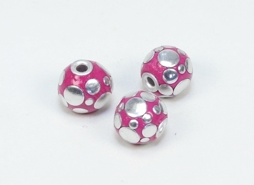 1 Stk. Indonesische Perle Kashmiri Perle Rosa verziert Rund 16,5x15,5-16,5mm