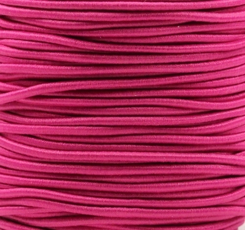 5m Elastische Kordel rund dehnbar Gummikordel Violett-Rosa 2mm
