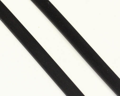 Kautschukband Flachband flach/nicht hohl Schwarz ca. 8x2mm