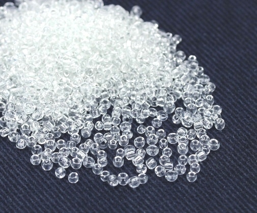500g Rocailles Glasperlen Rund Transparent Kristall 10/0 (ca. 2-2,2mm)