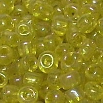 500g Rocailles Glasperlen Rund Transparent Regenbogen Gelb 8/0 (ca. 2,8-3mm)