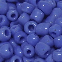 500g Roccailles Glasperlen Rund Opak Blau 6/0 (ca. 4mm)