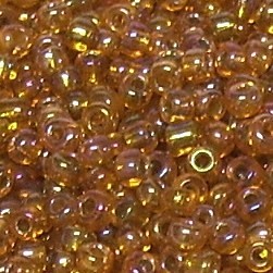500g Rocailles Glasperlen Rund Silbereinzug Regenbogen Orange 10/0 (ca. 2-2,2mm)