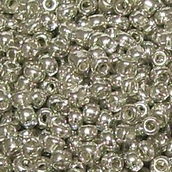 500g Rocailles Glasperlen Rund Silbereinzug & gefärbt Silber 10/0 (a. 2-2,2mm)