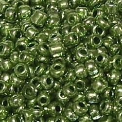 500g Rocailles Glasperlen Rund Silbereinzug & gefärbt Grün 10/0 (ca. 2-2,2mm)
